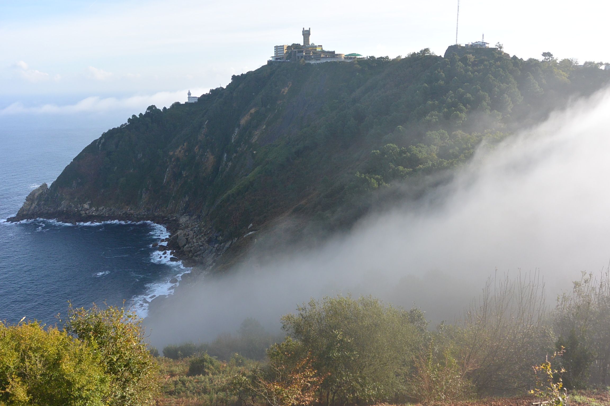 Nubosidad y nieblas en el Observatorio de Igueldo en San Sebastián